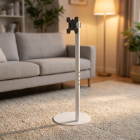 Support de table pour téléviseur ou moniteur, blanc, 14-32 pouces, charge 10 kg, rotation à 360°, sans fixation murale, VESA 100x100, adapté à la location