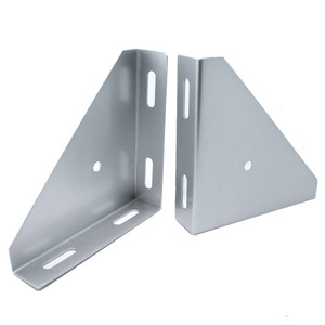 Triangle <b>Bracket</b> Aluminum Alloy Right Angle Connector <b>Silver</b> Home Improvement Hardware Standard Size L Shaped - Product Image 3