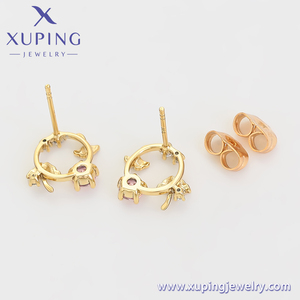 X000023719 xuping joyería clásica 14K color oro personalidad versátil encanto diseño único pendientes mujeres joyería fina pendientes - Product Image 5