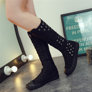 Zapatos de Lona para Adultos con Suela de Goma Cómoda, Botas de Lona para Mujer, Zapatos Casuales para Caminar, Zapatos Planos de Color Sólido a la Moda - Product Image 6