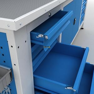 Banc de travail métallique personnalisable de haute qualité, durable, pour usage professionnel en usine, avec moteur à roulement, éclairage LED, facile à utiliser, garantie 3 ans - Product Image 2