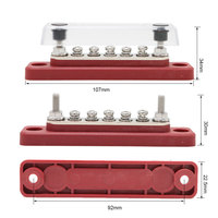 Barres omnibus en cuivre 5 voies 12V 24V 100A, borniers de distribution d'énergie automobile PA66+Cuivre