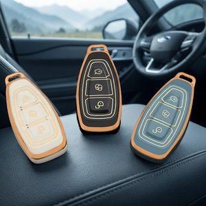 Funda Protectora de TPU Suave Premium Resistente a Arañazos para Llaves de Coche Ford Focus Explorer Kuga EcoSport Dionysia ESCORT, Llavero, <span class=keywords><strong>Bolsa</strong></span> para Llaves - Product Image 1
