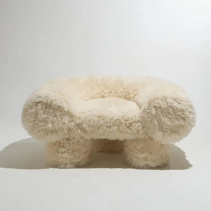 Nórdico moderno Simple tres patas diseño personalizado Cordero polar ocio silla Villa <span class=keywords><strong>tienda</strong></span> comercial decoración suave sofá sillón - Product Image 2