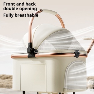 Bán buôn Trung Quốc Nhà cung cấp sang trọng gấp Pet Xe đẩy cho du lịch thoải mái cuộc phiêu lưu ngoài trời Chó xe đẩy - Product Image 3