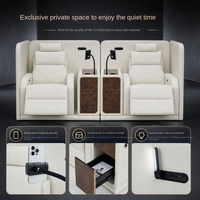 Fauteuil inclinable électrique individuel de cinéma maison, design minimaliste moderne, cadre en bois, luxe léger, exclusivité transfrontalière