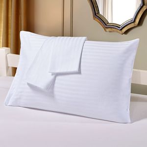 <span class=keywords><strong>Federe</strong></span> in <span class=keywords><strong>Cotone</strong></span> Organico a Righe Bianche Personalizzabili per Set <span class=keywords><strong>di</strong></span> Biancheria da Letto per Hotel - Product Image 4