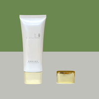 Tabung Remas plastik datar 50ml, 100ml tabung krim BB kosong Oval datar kemasan tabung plastik kosmetik