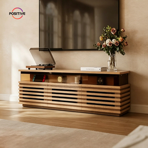Mobile <span class=keywords><strong>TV</strong></span> <span class=keywords><strong>in</strong></span> Legno Massello Stile Nordico Mid-Century, Mobile Audio per Soggiorno e Camera da Letto, Mobiletto da Terra per Appartamenti Piccoli - Product Image 2