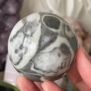 Esfera de Jaspe de Cristal Pulido de 6cm-7cm, Piedra Curativa de los Mil Ojos, para Decoración, en Oferta - Product Image 4