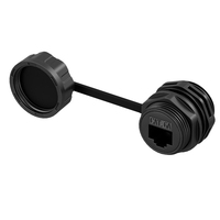 Connecteur RJ45 CAT6 en alliage de zinc étanche IP68 avec contact plaqué or et capuchon anti-poussière à visser pour la sécurité, l'affichage numérique et les applications intelligentes