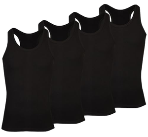 Chaleco de Punto para Hombre, Cuello Redondo, Tirantes Anchos, Sin Mangas, Transpirable, 100% Algodón, Corte Ajustado, Directo de Fábrica, OEM - Product Image 1