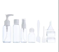 Ensemble de bouteilles de voyage portables avec trousse de toilette, kit de bouteilles vides en PET pour remplir de liquides, shampooing, lotion, spray, contenants cosmétiques