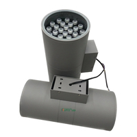 Applique murale extérieure LED en aluminium de style nordique RGB/RGBW DMX, étanche, haute luminosité, contrôle par application/WiFi RF, verre trempé pour couloir