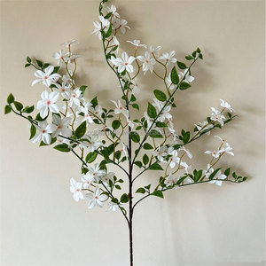 L-071 Orquídea Jazmín <span class=keywords><strong>Artificial</strong></span> Realista Hecha a Mano, Color Blanco y Naranja, Murraya <span class=keywords><strong>Paniculata</strong></span> Falsa para Centros de Mesa de Boda, Graduación, Venta al por Mayor - Product Image 1