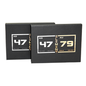 Cajas de embalaje de monedas de cartón reciclado rígido de Oro Negro impresas personalizadas, respetuosas con el medio ambiente y populares - Product Image 4