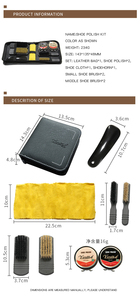 Venta al por mayor de fábrica 8 en 1 Juego DE CUIDADO DE ZAPATOS DE VIAJE Kit de pulido de zapatos de cuero - Product Image 2