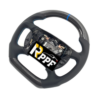 Volant sport en cuir et fibre de carbone RPPF avec garniture et cadre de clé pour Mustang 1999-2004