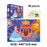 2024 nouveaux produits dessin animé princesse pirate dinosaure elfe motif papier personnalisé 60 pièces puzzle début jouet éducatif pour les enfants