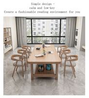 Ensemble table et chaises en bois massif de style nordique à double plateau pour salon, bureau, studio ou salle à manger