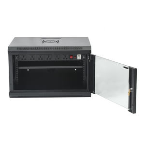Mini <span class=keywords><strong>Rack</strong></span> de Rede de 19 Polegadas para Servidor, Gabinete de Servidor Montável em Parede 6U 600*450, Armários de Aço para Data Center 4U 12U 15U 18U, IP20 em Estoque - Product Image 1