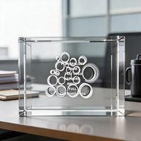 Neelpure 200234 Fabricant professionnel de blocs de bureau en cristal 3D personnalisés pour la reconnaissance des employés