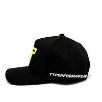 Casquette de baseball structurée noire à deux tons, personnalisable avec broderie monogramme, vente en gros