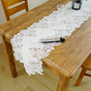 Jacquard Floral Christmas Weddings Banquet Home Lace Table <strong>Runner</strong> 100% Cotton <strong>Washable</strong> for Sale - Product Image 3