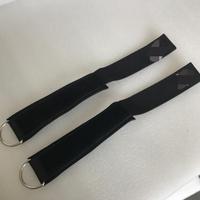 Sangle de cheville pour accessoires de machine à câble-Anneaux en D noirs enduits résistants à la rouille