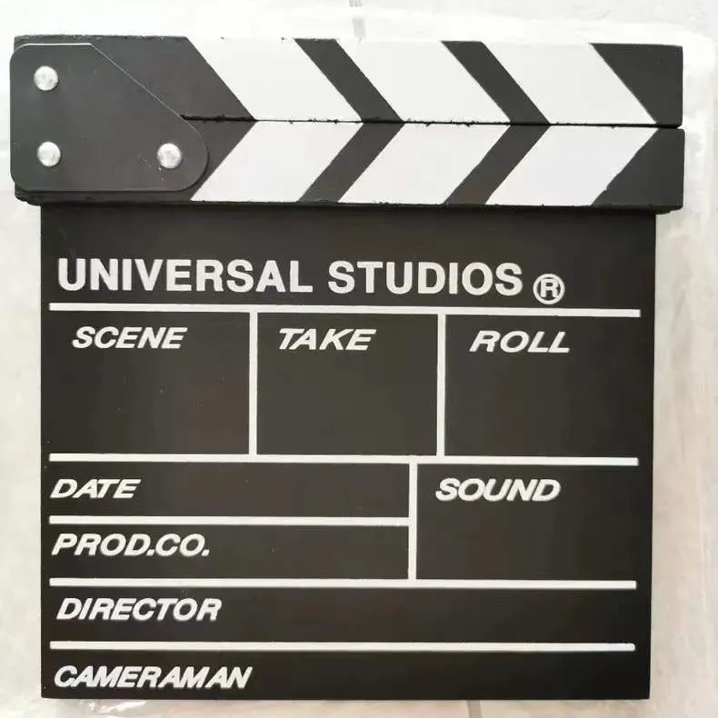 Hot sale funny wooden shooting props clapperboard plate movie and theatre props for kids