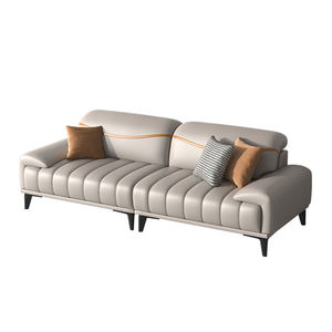 أريكة استقبال من الجلد الصناعي الأنيق - مقاعد عصرية لغرف الانتظار التجارية للفنادق والمكاتب بتنجيد ناعم وتصميم موفر للمساحة - Product Image 1