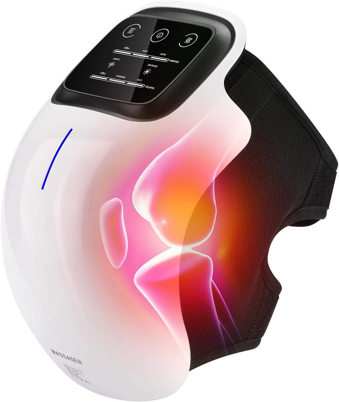 Wireless Electric Smart Knee Massager | Physiotherapy Hot Compress & Vibration Machine for Arthritis & Joint Pain Relief – orangles Kuwait