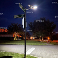 Lampe de rue LED solaire 400W IP65 étanche en aluminium avec télécommande et poteau pour usage extérieur