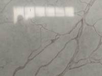 Dalle de quartz artificiel Calacatta blanc à faible teneur en silice 1600*3200mm, dalle de quartz technique pour plan de travail de cuisine et plan de travail