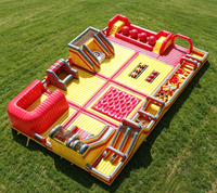 Parc d'attractions gonflable d'aventure, grand château gonflable, parc d'obstacles gonflable extérieur, aire de jeux gonflable pour enfants, grand trampoline