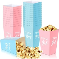 Boîte à Popcorn Révélation du Sexe Garçons Filles Fournitures de Fête Ballons Chiffres Cadeau Bébé Bannière Accessoires Sac Emballé Hoder HB017 Papier