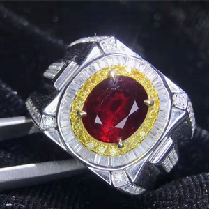 Anillo <span class=keywords><strong>de</strong></span> Hombre SGARIT <span class=keywords><strong>de</strong></span> Lujo con Piedra Preciosa <span class=keywords><strong>de</strong></span> Alta Calidad, Oro AU750 <span class=keywords><strong>de</strong></span> 18k, Rubí Natural Sin Tratar <span class=keywords><strong>de</strong></span> 3.22ct Color <span class=keywords><strong>Sangre</strong></span> <span class=keywords><strong>de</strong></span> Pichón - Product Image 6