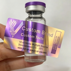 Autocollant holographique résistant à l'alcool pour flacon pharmaceutique de 3 ml et 10 ml, étiquette adhésive personnalisée pour flacon de <span class=keywords><strong>laboratoire</strong></span> pharmaceutique - Product Image 4