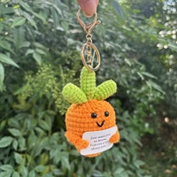 Porte-clés amusant en forme d'épi de maïs, fait main en alliage, crocheté, pour le soutien émotionnel, jouet poupée de soutien émotionnel au design original