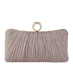 New Striped Evening Clutch <b>Bag</b> for Wedding Party Half Moon Shape PVC with Shoulder Strap - Product Image 6