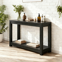 Console moderne en bois avec étagères de rangement pour villa, hôtel ou entrée de salon