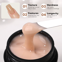 Gel de construction pour ongles en gel dur français en gros, sans chaleur, auto-nivelant, étiquette personnalisée, écologique, sans HEMA, sans TPO
