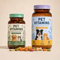 Bouteille en verre ambré pour médicaments pour animaux de compagnie, 60 ml, 75 ml, 120 ml, 200 ml, 300 ml, pour chiens, chats, vitamines, comprimés, capsules, fabricant d'emballages personnalisés
