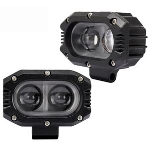 Phares LED Moto à Double Lentille Blanche et Jaune Haute Puissance pour Moto, Voiture, Camion, Jeep, VTT - Product Image 1