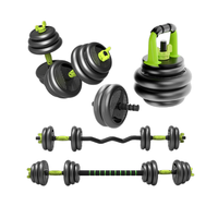 Ensemble d'haltères réglables en plastique légers pour remplissage sable/eau/ciment, portable pour entraînement à domicile, fitness, épaules et bras, poids personnalisables