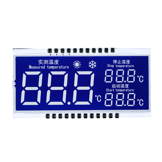 Custom Size LCD Glass 0.55mm 0.7mm 1.1mm TN HTN STN FSTN VA Type 7 Segment LCD Panel