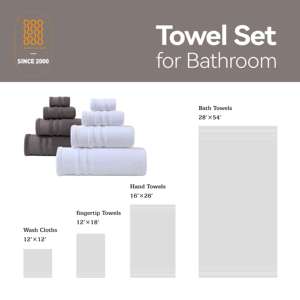 <span class=keywords><strong>Set</strong></span> di <span class=keywords><strong>Asciugamani</strong></span> da <span class=keywords><strong>Bagno</strong></span> in Cotone Bianco di Lusso Certificato Oeko-tex 500gsm Altamente Assorbenti per il <span class=keywords><strong>Bagno</strong></span> - Product Image 2