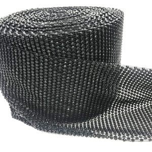 S229 hotsale đàn hồi căng tinh thể lưới vải Rhinestone <span class=keywords><strong>TRIM</strong></span> cho Diy Diamante Rhinestone lưới cuộn cho phụ kiện may mặc - Product Image 1
