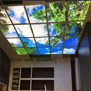 Plafonnier <span class=keywords><strong>LED</strong></span> moderne Bluesky à télécommande Shingel 60W 2x4, montage en surface, panneau plat mince, IP44, dimmable - Product Image 1