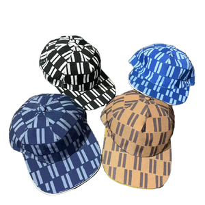 Topi bisbol desainer merek mewah klasik dengan garis kustom, ukuran dapat disesuaikan, kain gaya Sporty - Product Image 1